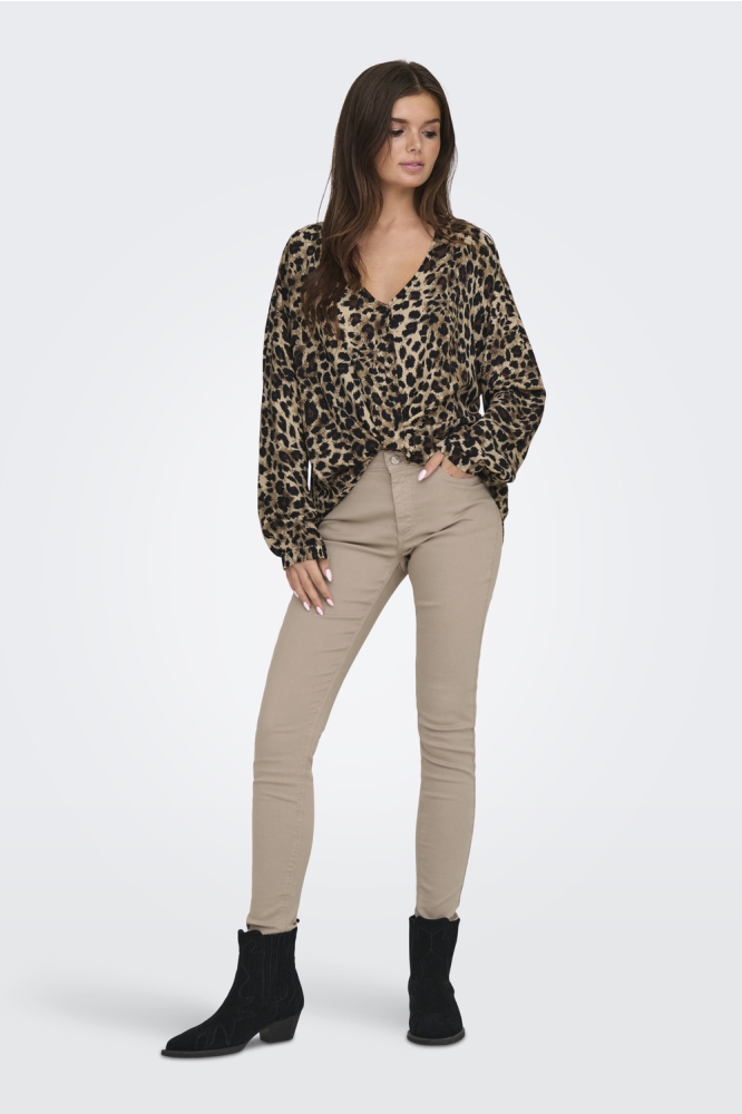 ONLMASC THALIA LIFE LS SHO KNOT TOP 15342840 LIGHT TAUPE